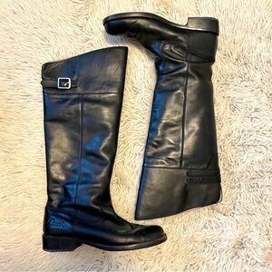 Coach Black Leather Riding Boots